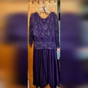 Women Eggplant color dress ideal for Weddings, Anniversaries, Formal events